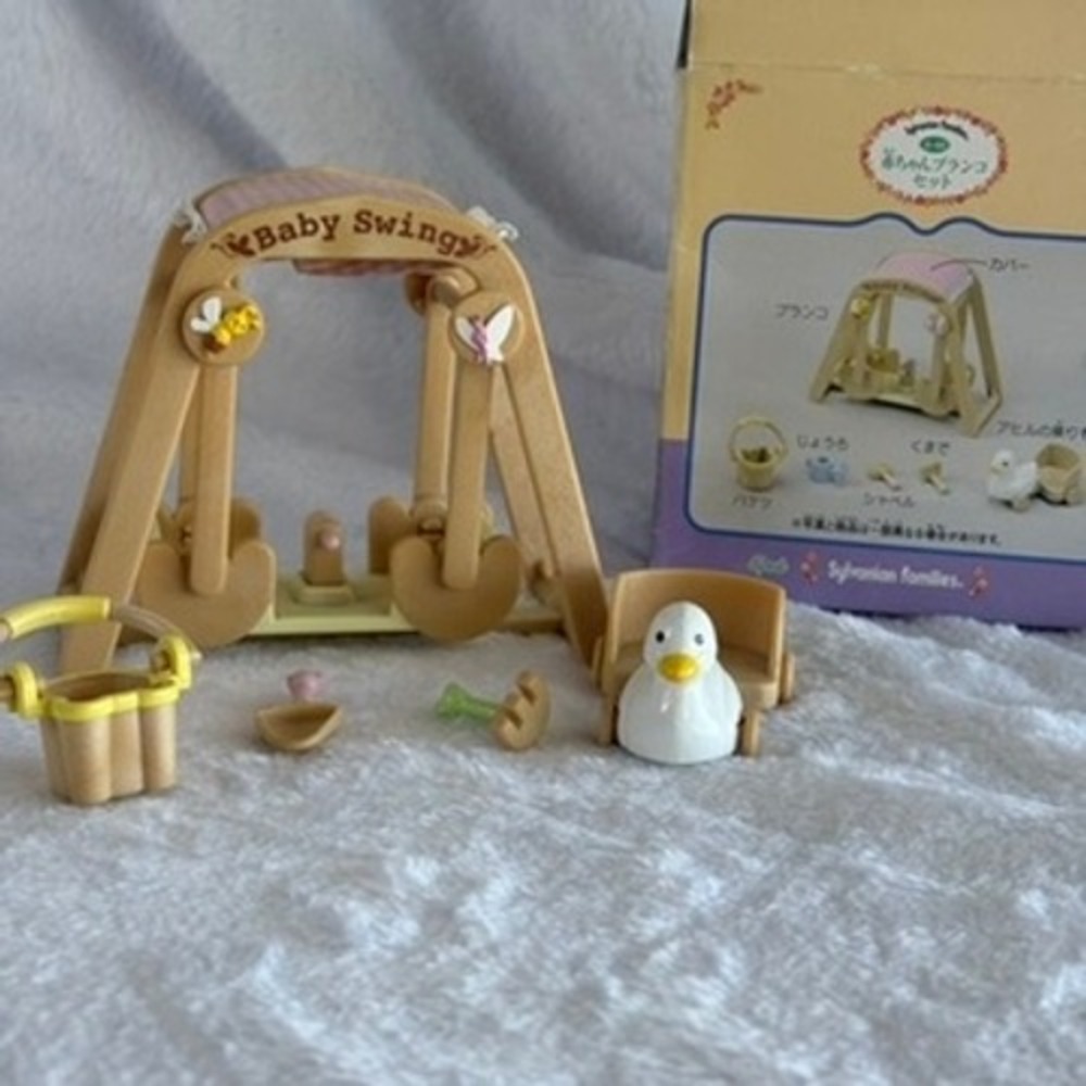 Sylvanian Families Baby Double Swing Playground Collectible Miniature Toy EPOCH